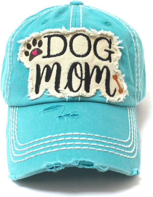 Dog Mom Baseball Cap blue