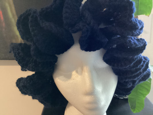 Blue Ruffle Hat